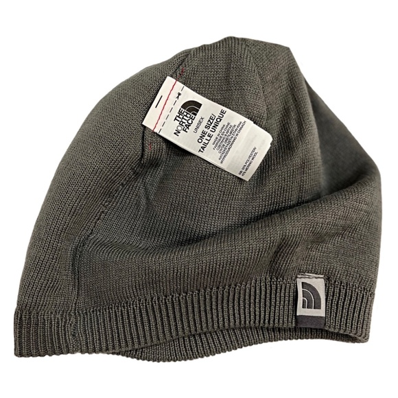 NWT TNF The North Face Black / Grey Striped Brigadier Knit Beanie, Unisex - Picture 4 of 14